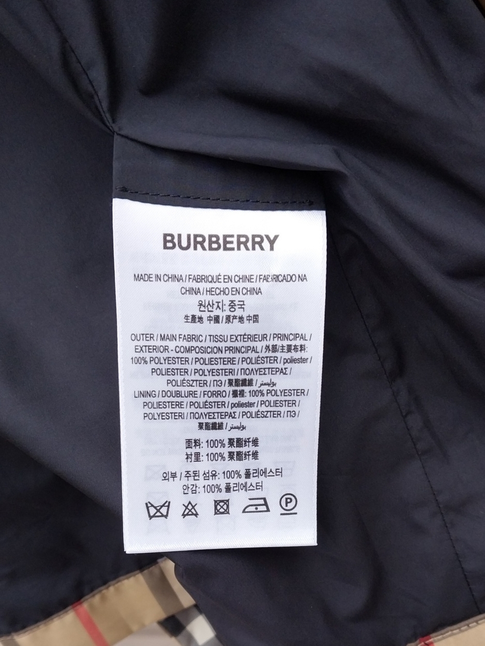BURBERRY CHECK PLAID LOGO TAPE JACKET WITH HOOD NEW WITH TAGS - Picture 12 of 12